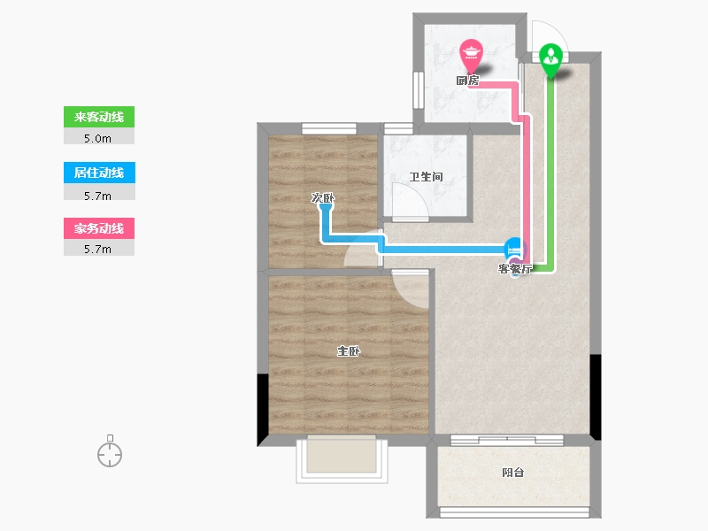 浙江省-宁波市-恒威·悦宾湾-60.00-户型库-动静线