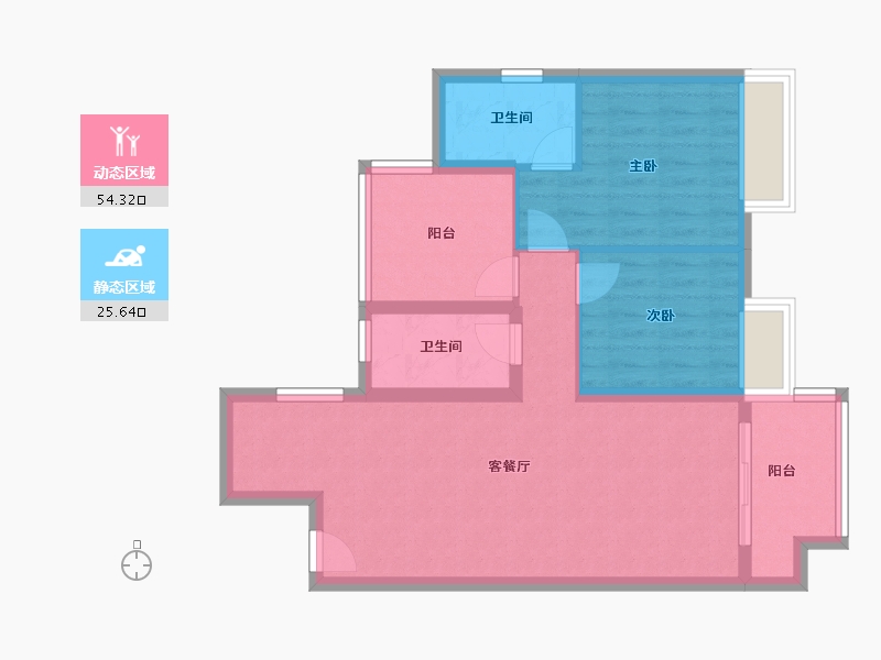 广东省-佛山市-方直星耀国际-71.20-户型库-动静分区