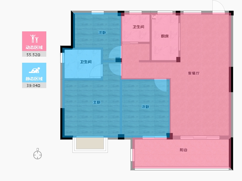 浙江省-宁波市-佳宁府-86.10-户型库-动静分区