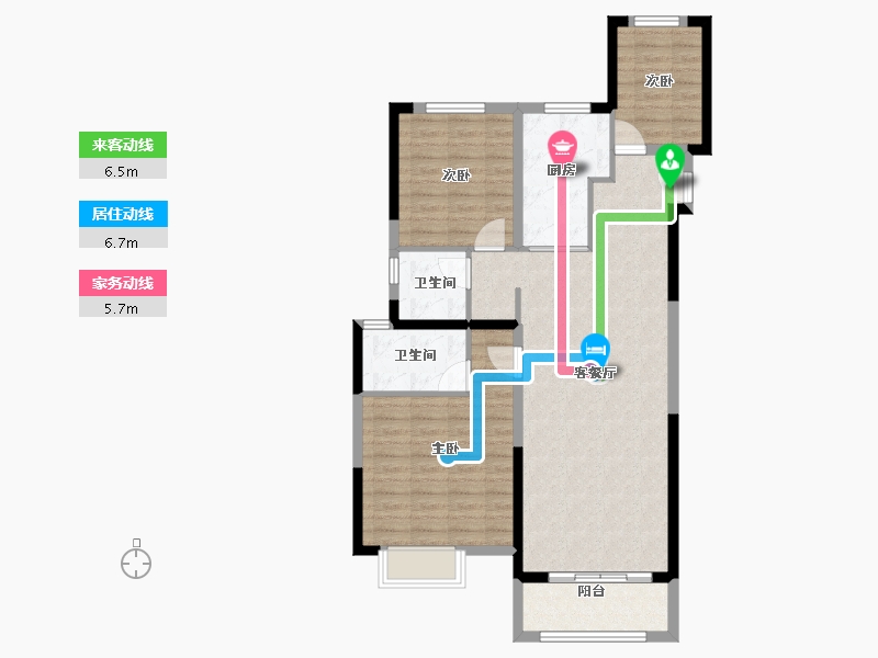 湖北省-武汉市-万科保利理想城市-91.05-户型库-动静线