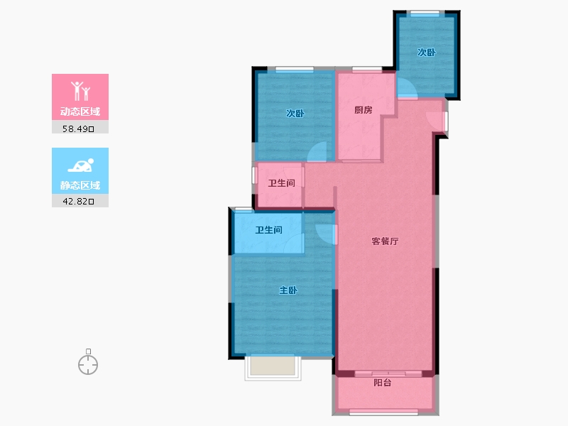 湖北省-武汉市-万科保利理想城市-91.05-户型库-动静分区