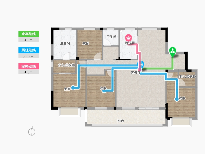 浙江省-宁波市-佳宁府-135.02-户型库-动静线