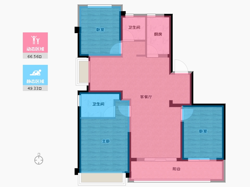 浙江省-温州市-德信新希望江屿云庄-104.00-户型库-动静分区