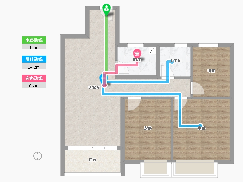 江西省-南昌市-润永通·东投·悦港城-75.23-户型库-动静线