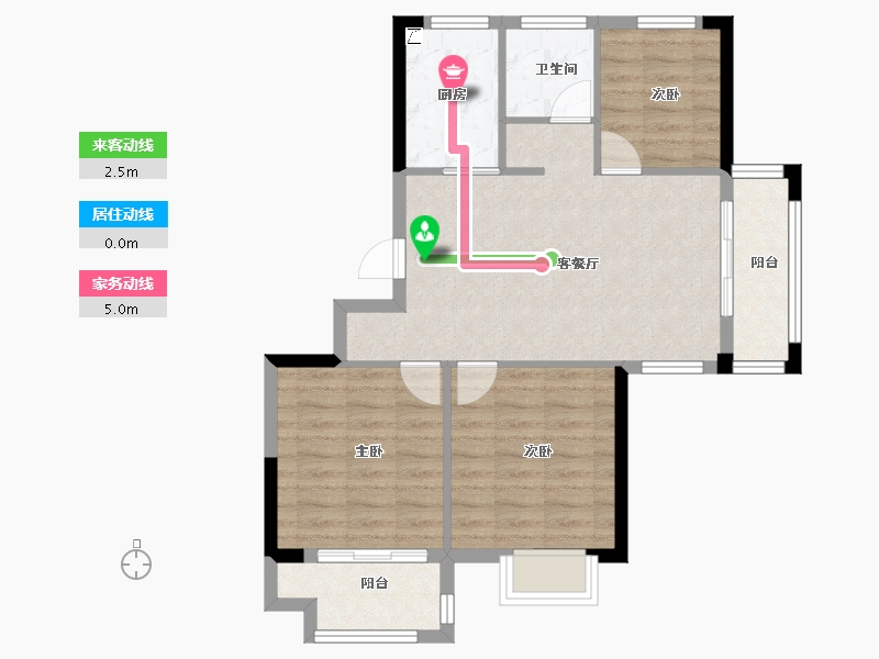 浙江省-宁波市-武岭悦府-72.15-户型库-动静线