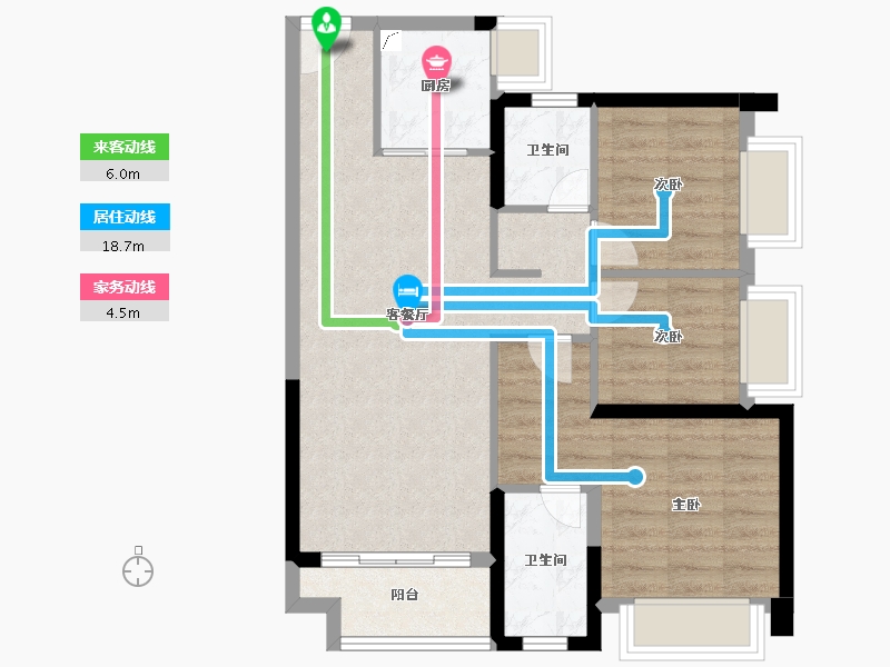 广东省-珠海市-五洲东方墅-72.00-户型库-动静线