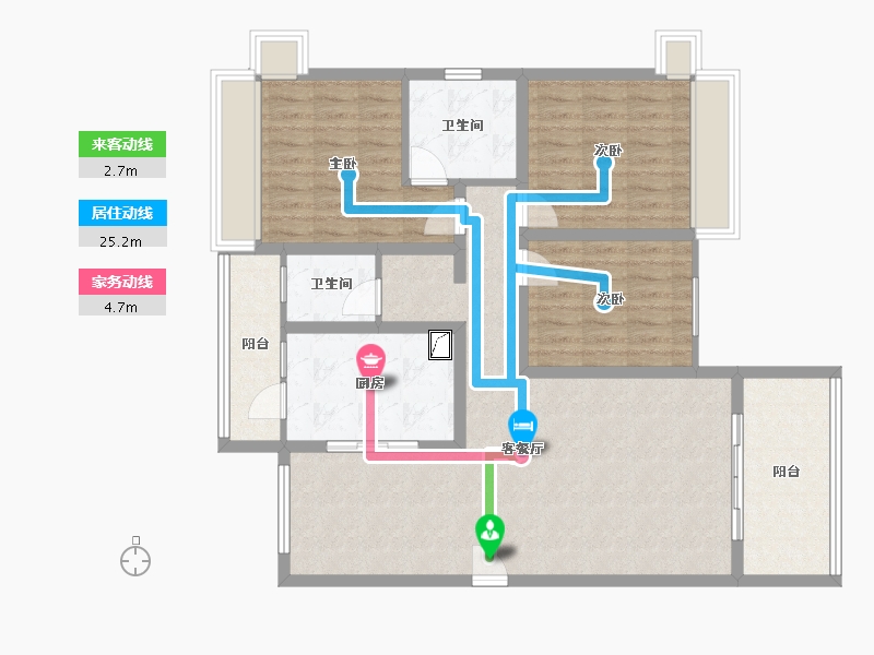 湖南省-衡阳市-金城华府-128.00-户型库-动静线