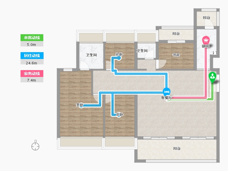 广东省-佛山市-电建地产·洺悦华府-114.30-户型库-动静线