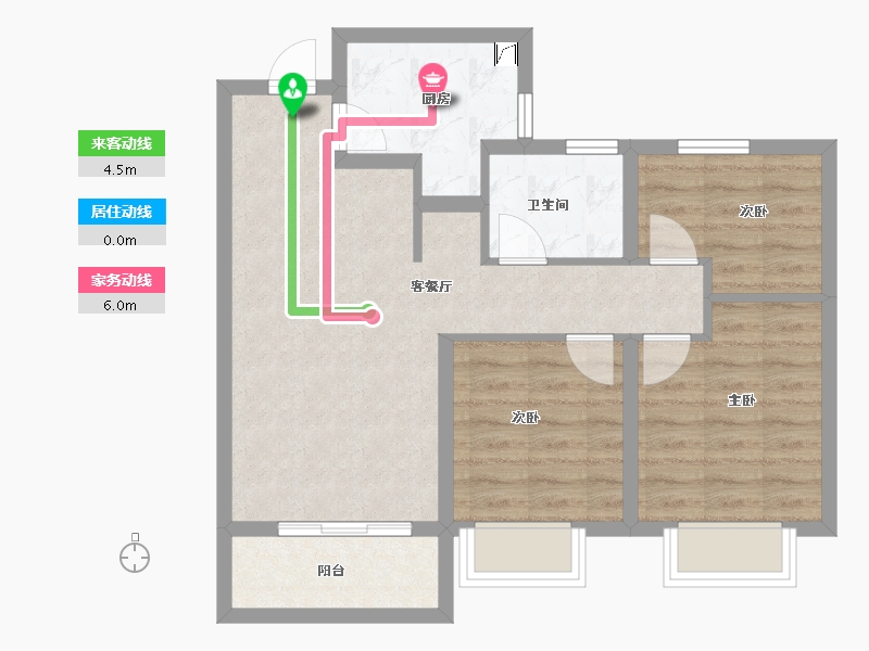 浙江省-宁波市-保利·翡翠城市和光城樾二期-67.79-户型库-动静线