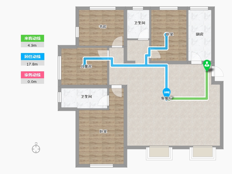 天津-天津市-​宜禾溪岸-112.00-户型库-动静线