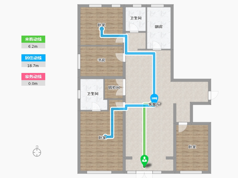 天津-天津市-​宜禾溪岸-136.00-户型库-动静线