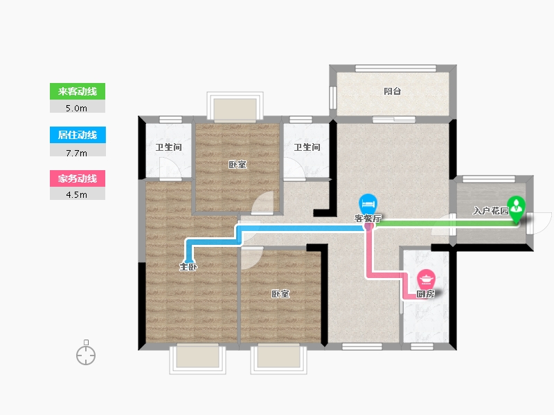 湖南省-郴州市-半山首府-102.00-户型库-动静线