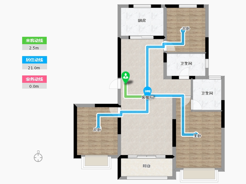 上海-上海市-中国铁建香榭国际-98.97-户型库-动静线