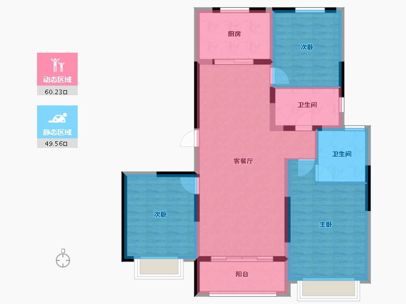 上海-上海市-中国铁建香榭国际-98.97-户型库-动静分区