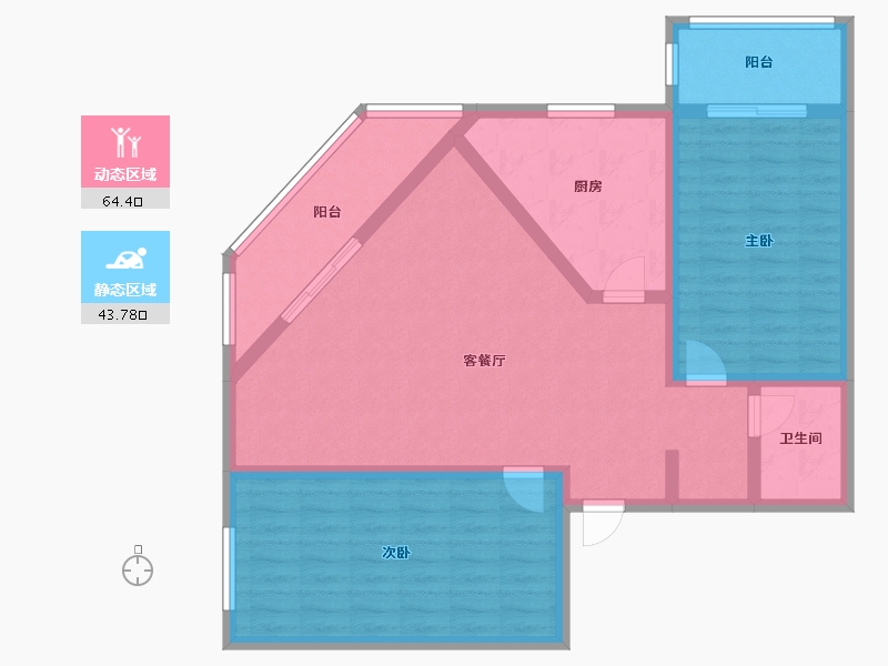 河北省-石家庄市-旭华园-85.00-户型库-动静分区