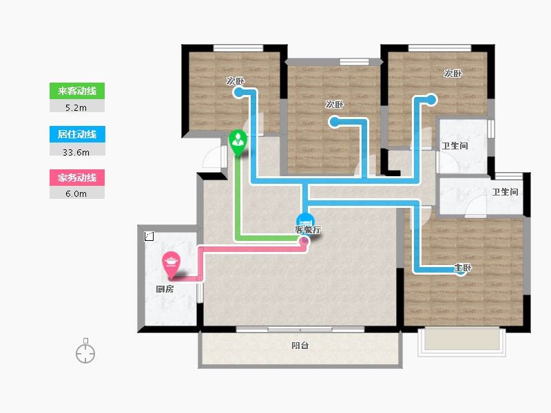 广西壮族自治区-南宁市-万科第五园-114.23-户型库-动静线