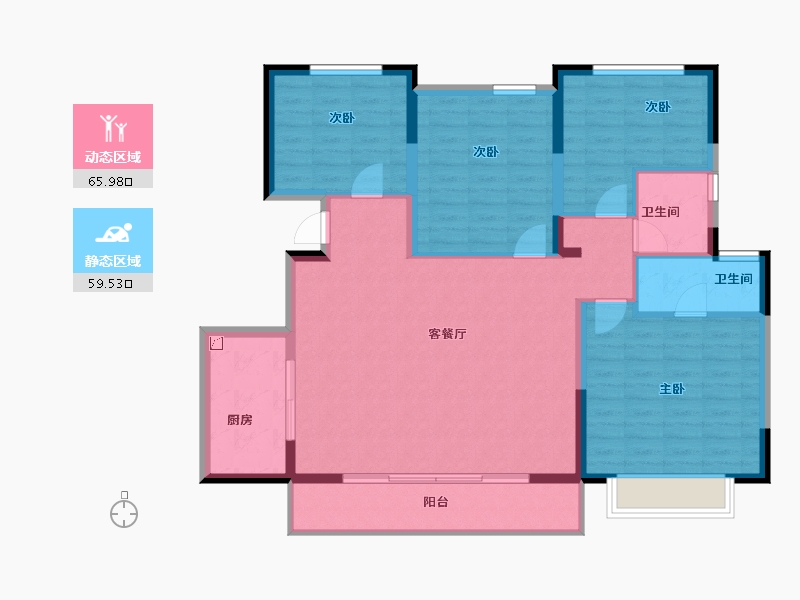 广西壮族自治区-南宁市-万科第五园-114.23-户型库-动静分区