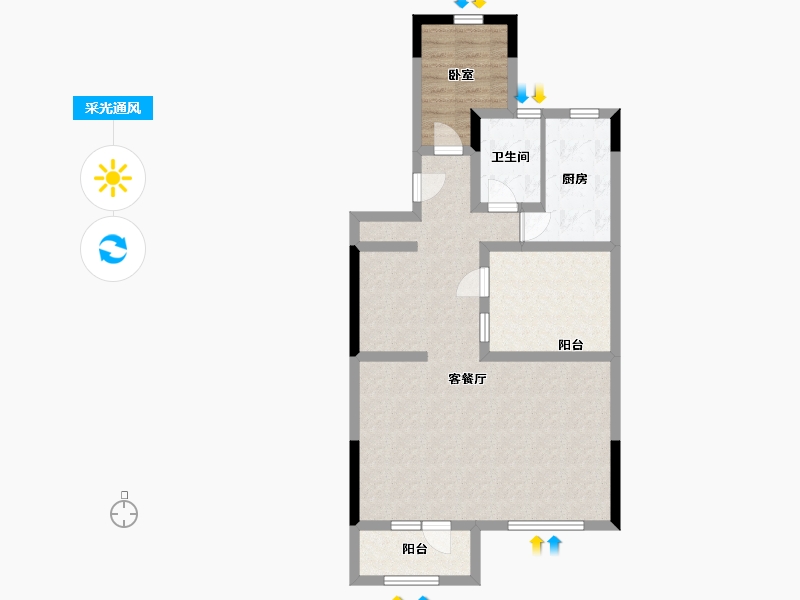 山东省-青岛市-鑫江瑞府-420.00-户型库-采光通风