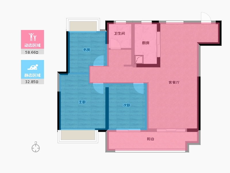 安徽省-蚌埠市-和顺静天府-81.00-户型库-动静分区