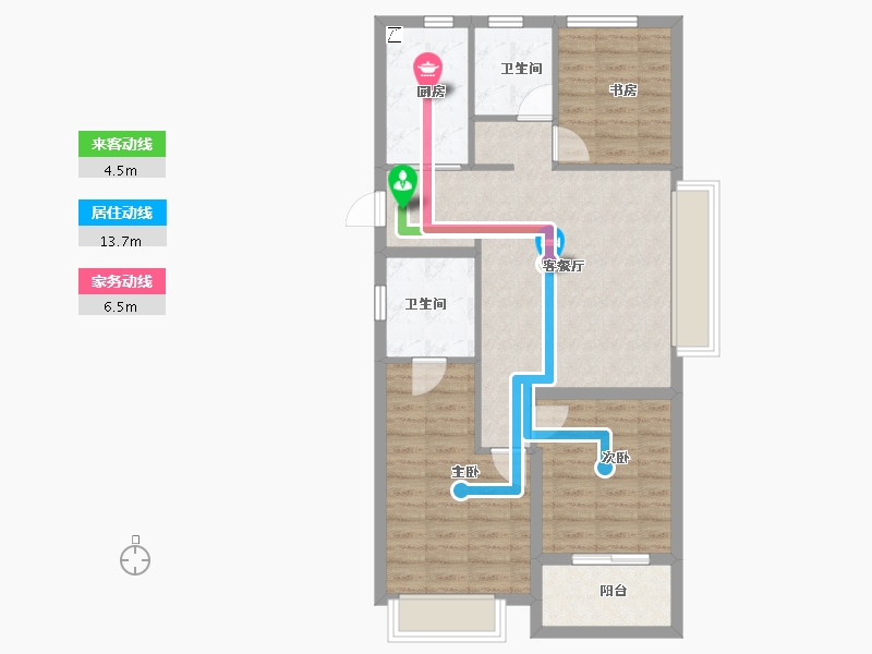 浙江省-宁波市-保利·翡翠城市和光城樾二期-80.55-户型库-动静线