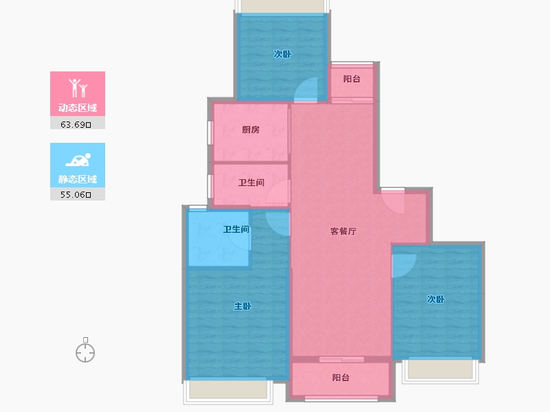 上海-上海市-中皇北岸锦源-108.00-户型库-动静分区