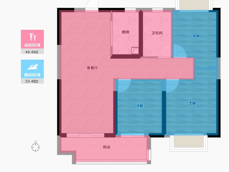 江西省-南昌市-江铃新力铂萃中央-71.28-户型库-动静分区