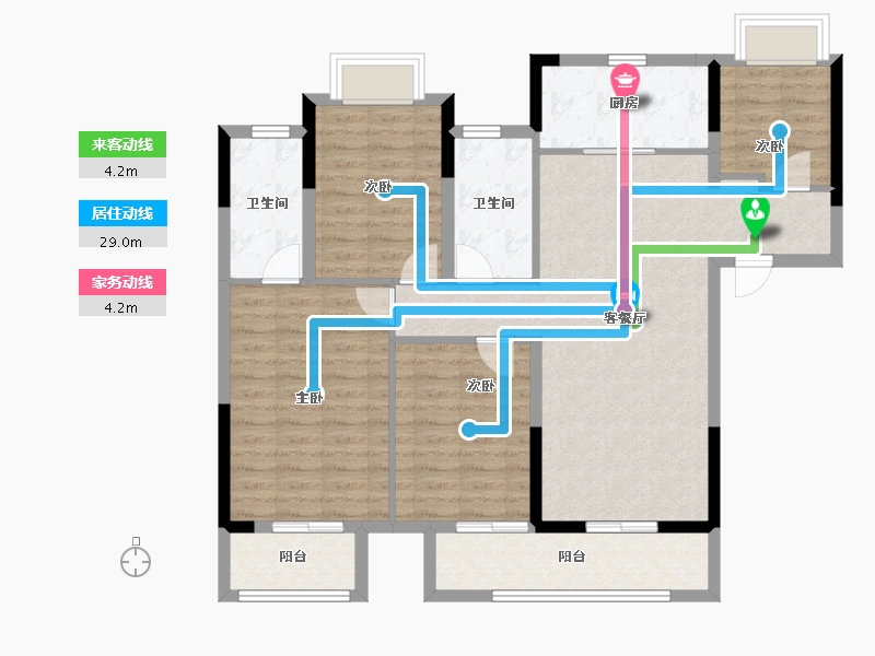 湖北省-武汉市-东原印未来-103.71-户型库-动静线