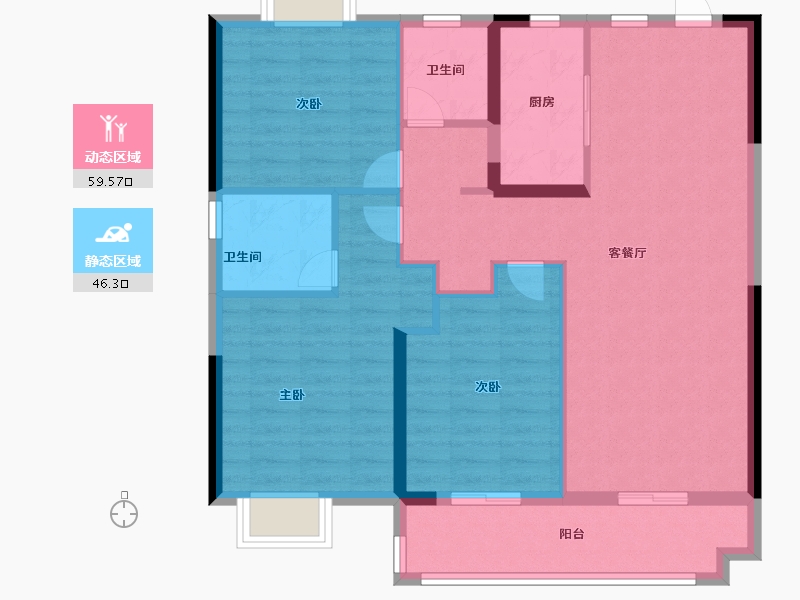 湖北省-武汉市-中国铁建江语城-95.50-户型库-动静分区