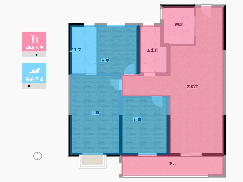 湖北省-武汉市-旭辉千山凌云-100.00-户型库-动静分区