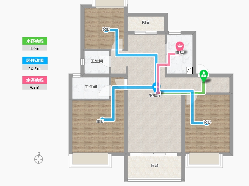 江西省-南昌市-润永通·东投·悦港城-89.97-户型库-动静线