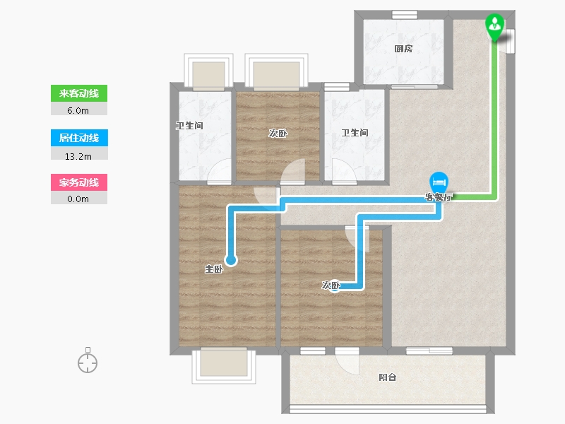 湖北省-武汉市-保利明玥晨光-84.00-户型库-动静线