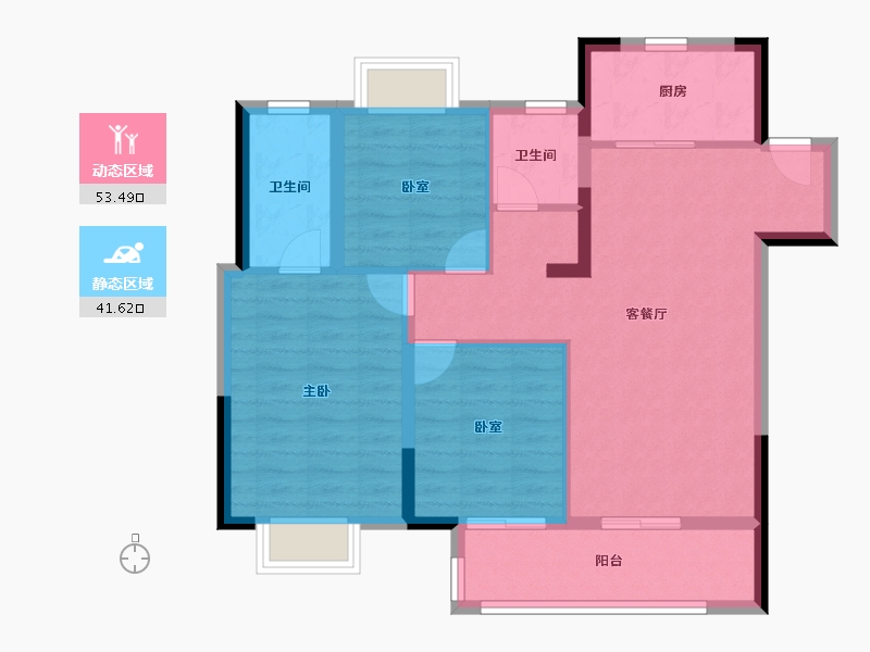 湖北省-武汉市-中国铁建江语城-85.28-户型库-动静分区