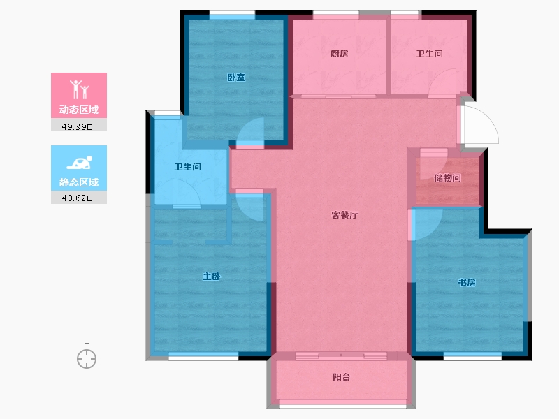 天津-天津市-中建·新丽壹号-80.01-户型库-动静分区