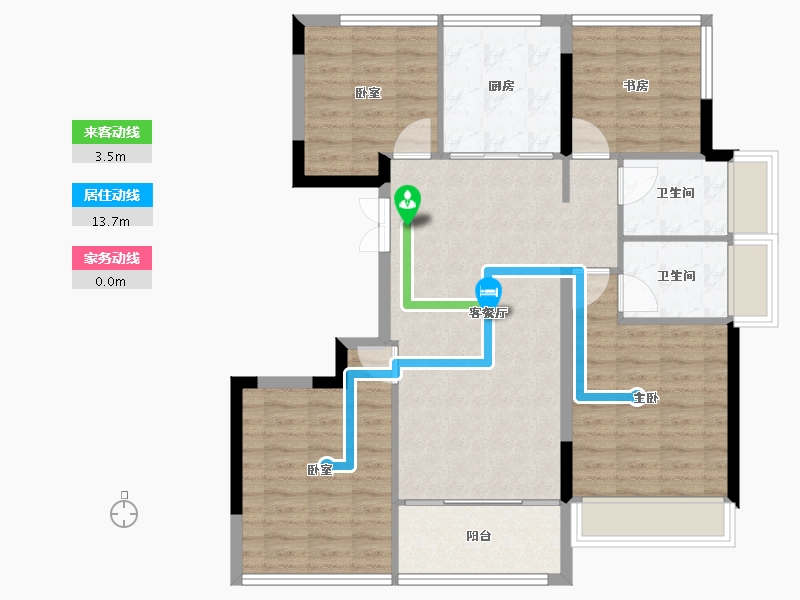 浙江省-温州市-国鸿锦悦府-96.00-户型库-动静线