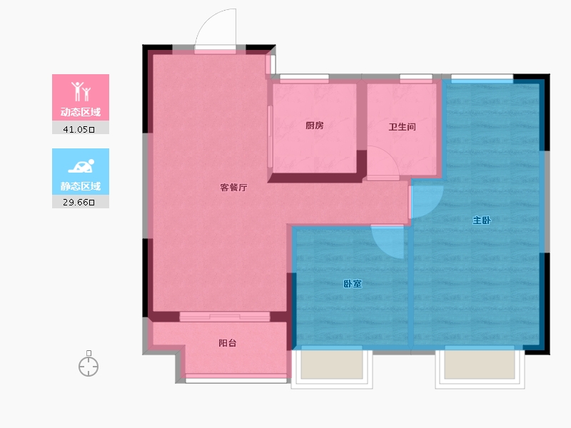 浙江省-嘉兴市-华宸府-63.20-户型库-动静分区