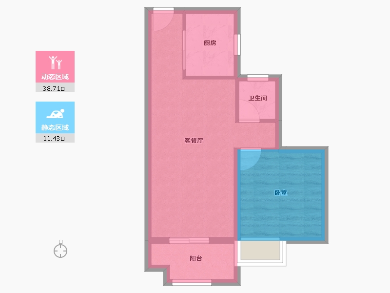 湖北省-武汉市-金地城与城棠境-44.47-户型库-动静分区