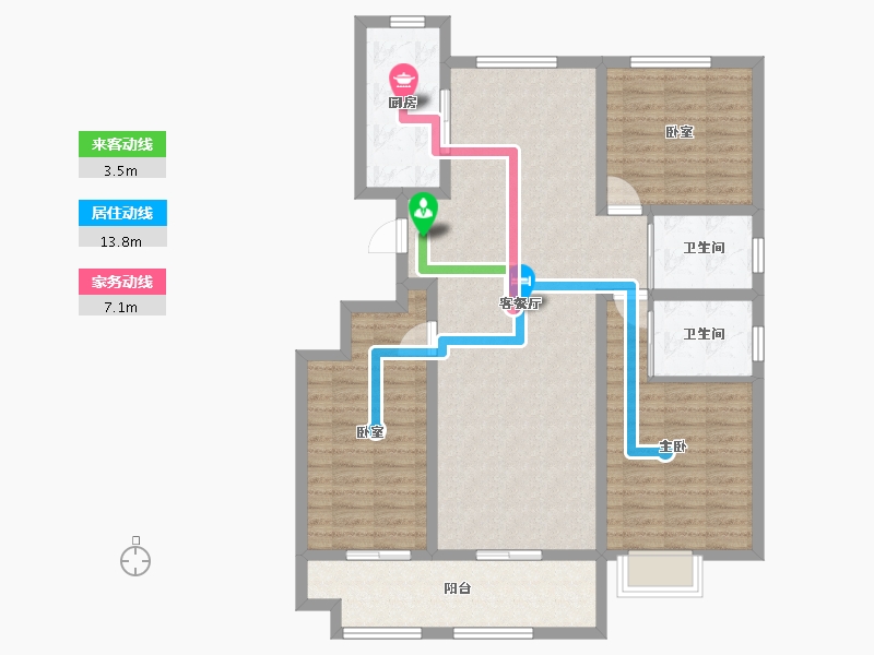 山东省-滨州市-徐家家园-120.00-户型库-动静线