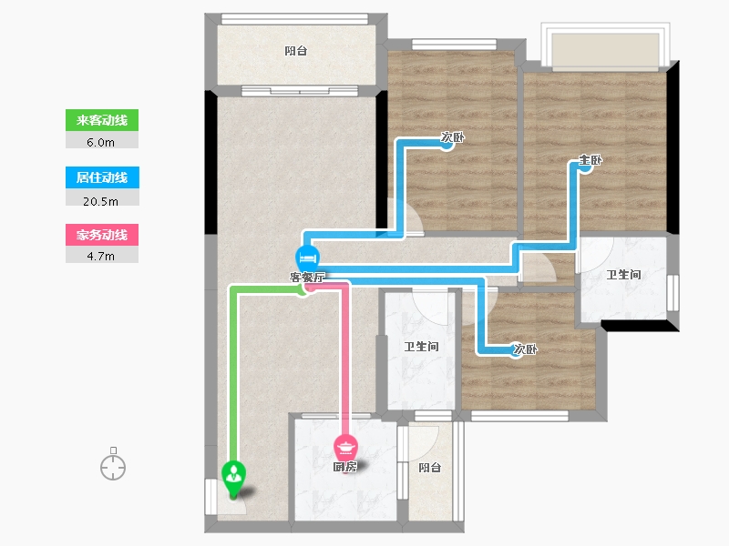 贵州省-贵阳市-碧桂园印象花溪-81.52-户型库-动静线