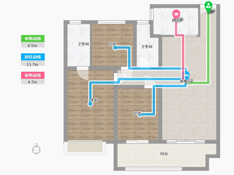 河南省-安阳市-邺南 揽月台-100.00-户型库-动静线