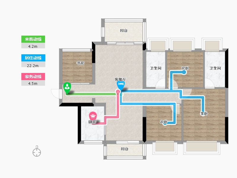 贵州省-贵阳市-金科中泰天境-92.01-户型库-动静线