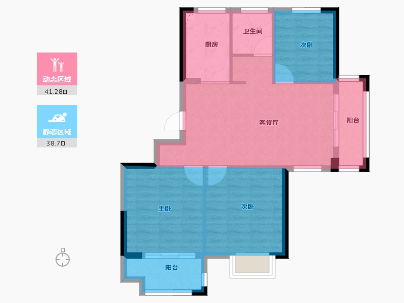 浙江省-宁波市-武岭悦府-72.12-户型库-动静分区