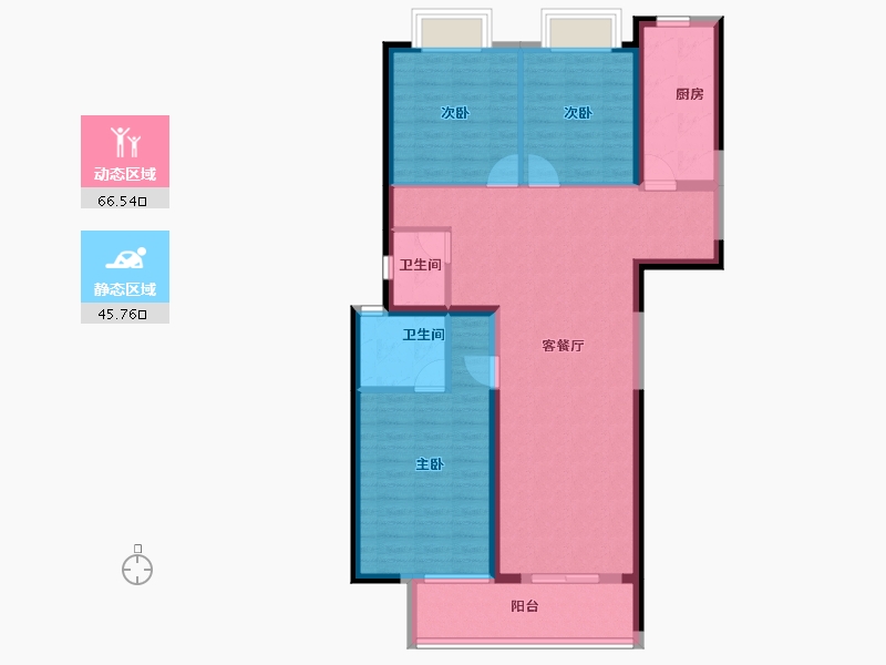 湖北省-武汉市-旭辉江夏府-100.77-户型库-动静分区