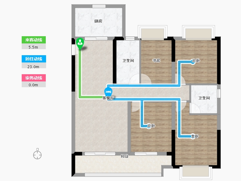 湖北省-武汉市-上坤云启都会-102.77-户型库-动静线