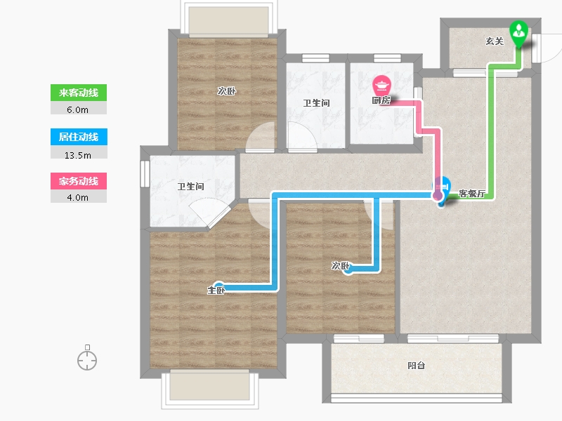 江西省-南昌市-力高君誉滨江-84.05-户型库-动静线