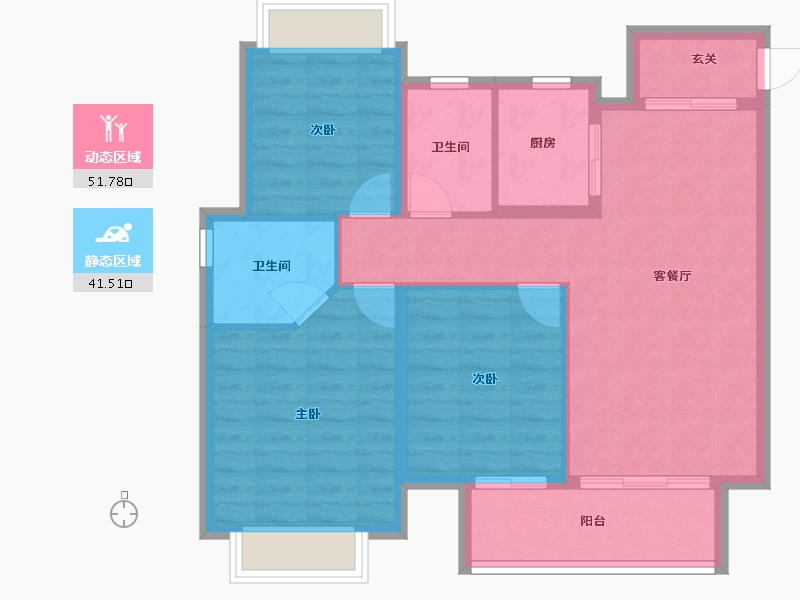 江西省-南昌市-力高君誉滨江-84.05-户型库-动静分区