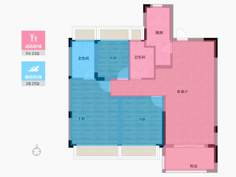 上海-上海市-保利·明明霞光-78.86-户型库-动静分区