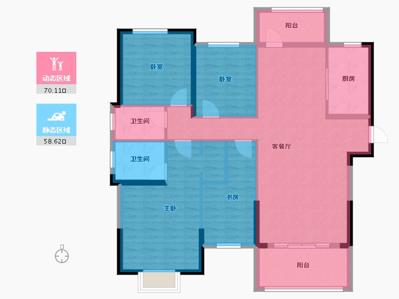 湖北省-武汉市-星悦湾-116.18-户型库-动静分区