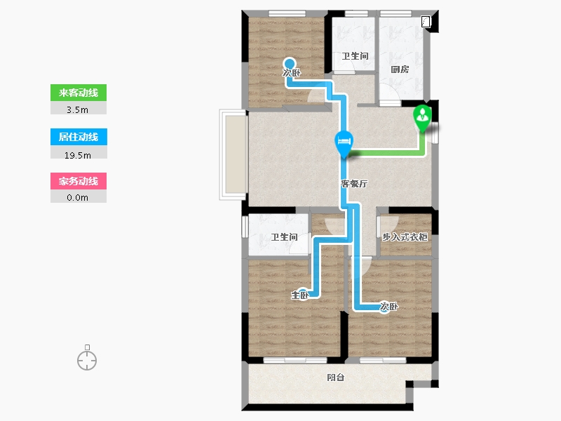 浙江省-宁波市-滕上花开-89.36-户型库-动静线