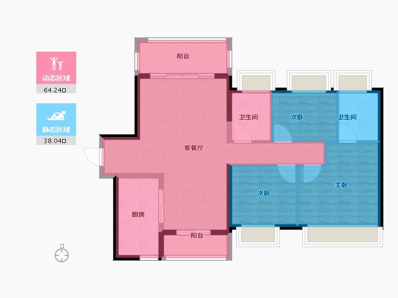 贵州省-贵阳市-美的国宾府-92.00-户型库-动静分区