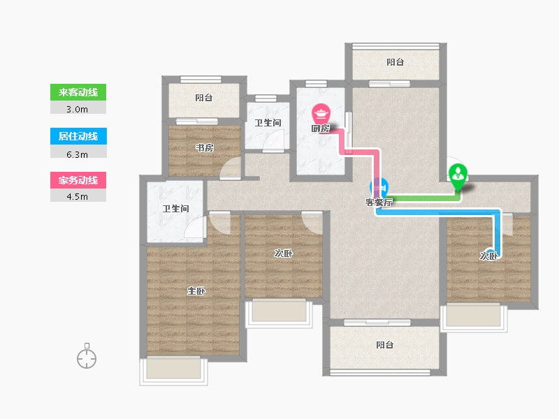 湖南省-常德市-紫金城-110.00-户型库-动静线